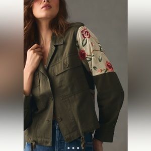 NWT Anthropologie Tiny Leslie Embroidered Utility Jacket
